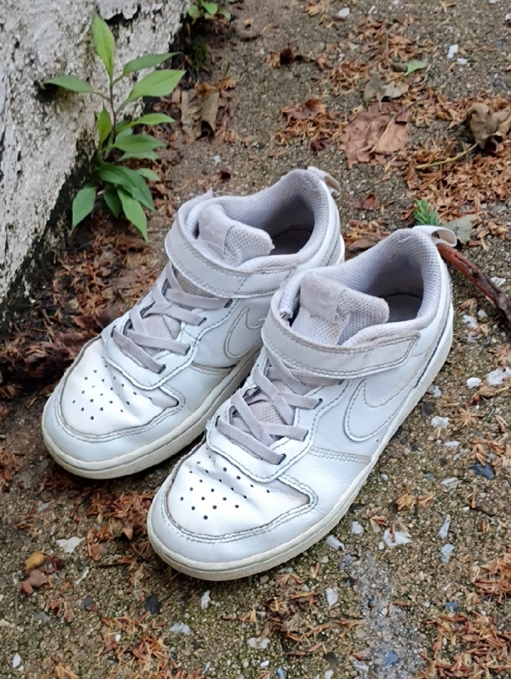 Nike Kids White Velcro & Lace Sneakers
